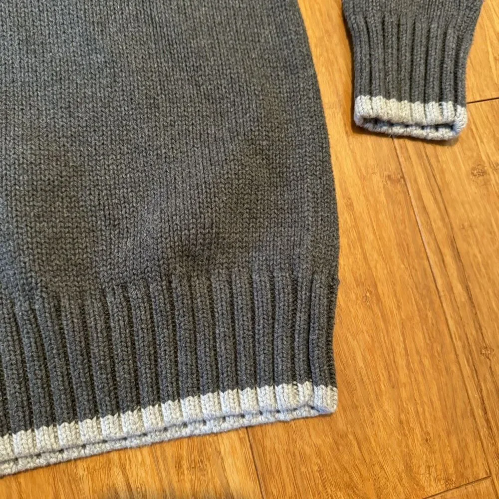 Vintage Y2K Boys Old Navy 100% Cotton Quarter Zip Sweater Size Large